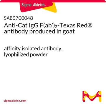 Anti-Cat IgG F(ab&#8242;)2-Texas Red&#174; antibody produced in goat affinity isolated antibody, lyophilized powder