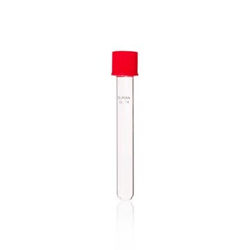 DURAN&#174; culture tubes GL 14 thread, tube capacity 9&#160;mL, with cap, borosilicate glass 3.3 tube