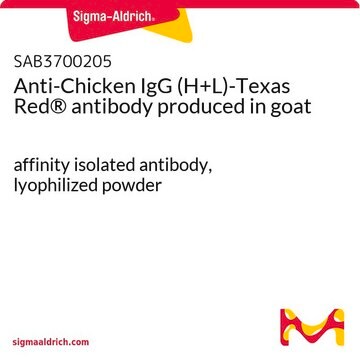 Anti-Chicken IgG (H+L)-Texas Red&#174; antibody produced in goat affinity isolated antibody, lyophilized powder