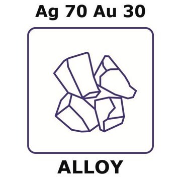 Silver-gold alloy, Ag70Au30 10g lump, 4mm max. lump size