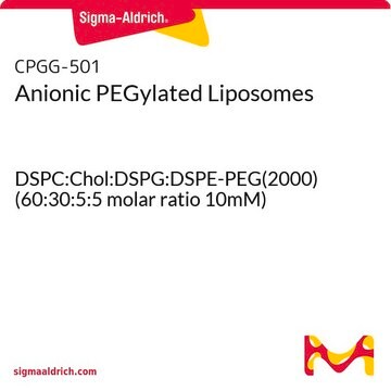 Anionic PEGylated Liposomes DSPC:Chol:DSPG:DSPE-PEG(2000) (60:30:5:5 molar ratio 10mM)