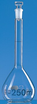 BRAND&#174; BLAUBRAND&#174; volumetric flask, glass stopper, clear glass volume 500&#160;mL, accuracy: 0.25&#160;mL, neck joint: ST/NS 19/26, glass stopper