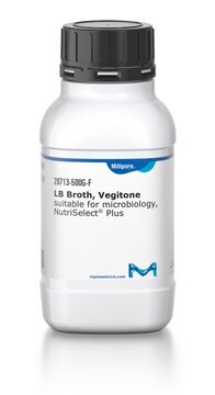 Luria Broth bottle capacity × filling volume 250&#160;mL × 200&#160;mL, closure type, screw cap with 3 loci