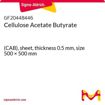 Cellulose Acetate Butyrate (CAB), sheet, thickness 0.5&#160;mm, size 500 × 500&#160;mm