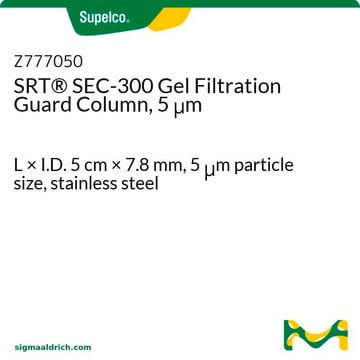 SRT&#174; SEC-300 Gel Filtration Guard Column, 5 &#956;m L × I.D. 5&#160;cm × 7.8&#160;mm, 5&#160;&#956;m particle size, stainless steel