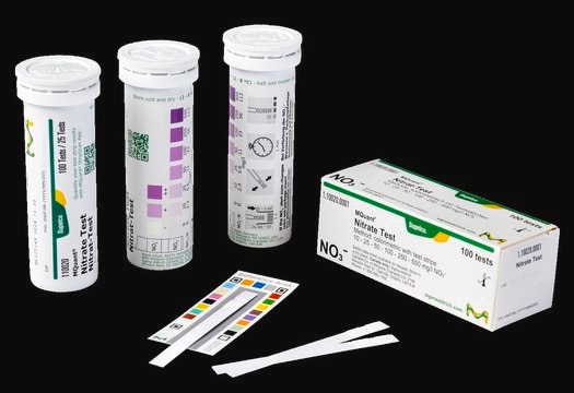 Nitrate Test colorimetric, 10-500&#160;mg/L (NO3-), for use with MQuant&#174; StripScan App