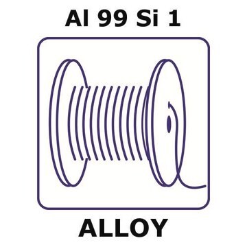 Aluminum-silicon alloy, Al99Si1 25m wire, 0.125mm diameter, hard