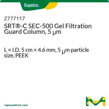 SRT&#174;-C SEC-500 Gel Filtration Guard Column, 5 &#956;m L × I.D. 5&#160;cm × 4.6&#160;mm, 5&#160;&#956;m particle size, PEEK