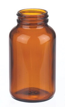 Wheaton wide-mouth bottle without cap, wide-mouth amber soda-lime glass bottle, capacity (250&#160;mL)