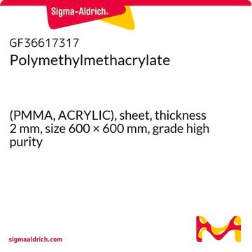 Polymethylmethacrylate (PMMA, ACRYLIC), sheet, thickness 2&#160;mm, size 600 × 600&#160;mm, grade high purity