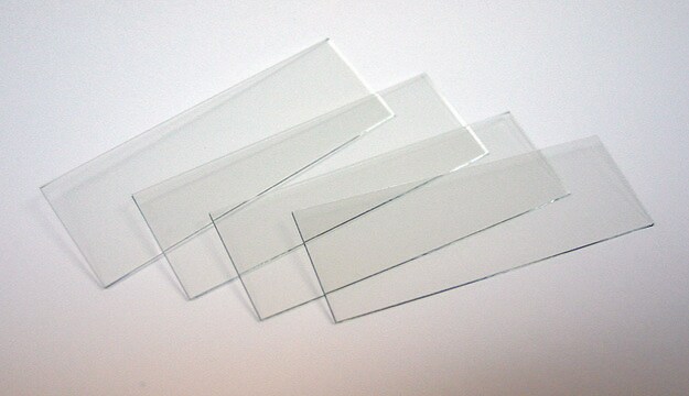 Indium tin oxide coated glass slide, rectangular surface resistivity 30-60&#160;&#937;/sq, slide