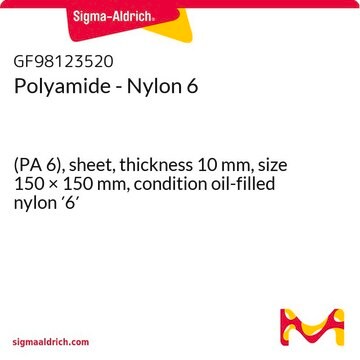 Polyamide - Nylon 6 (PA 6), sheet, thickness 10&#160;mm, size 150 × 150&#160;mm, condition oil-filled nylon &#8242;6&#8242;