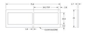 Grace Bio-Labs silicone gasket for ProPlate&#174; microarray system fits 2 wells, size 16.5&#160;mm × 34&#160;mm