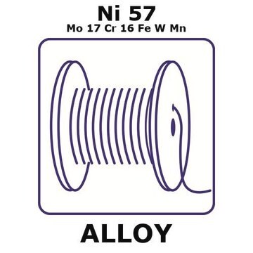 Hastelloy&#174; C276 - heat resisting alloy, Ni57Mo17Cr16FeWMn 500m wire, 0.1mm diameter, hard