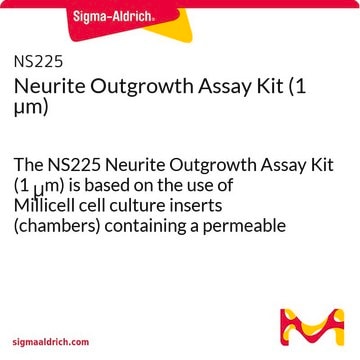 Neurite Outgrowth Assay Kit (1 &#181;m) The NS225 Neurite Outgrowth Assay Kit (1 &#956;m) is based on the use of Millicell cell culture inserts (chambers) containing a permeable membrane with 1 &#956;m pores at the base.