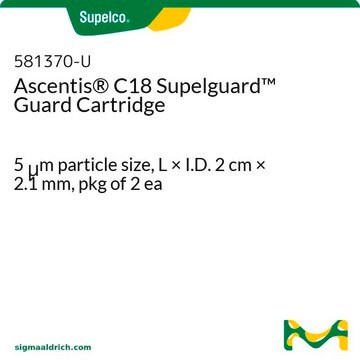 Ascentis&#174; C18 Supelguard Guard Cartridge 5&#160;&#956;m particle size, L × I.D. 2&#160;cm × 2.1&#160;mm, pkg of 2&#160;ea