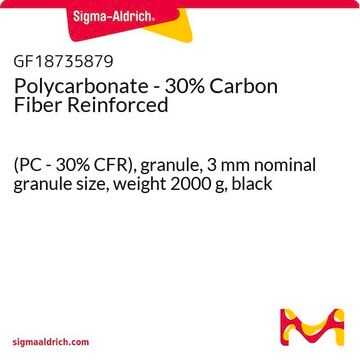 Polycarbonate - 30% Carbon Fiber Reinforced (PC - 30% CFR), granule, 3&#160;mm nominal granule size, weight 2000&#160;g, black