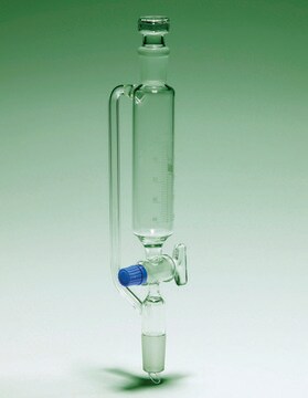 Pyrex&#174; Addition funnel, graduated, pressure equalising, cylindrical with PTFE key 100&#160;mL