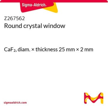 Round crystal window CaF2, diam. × thickness 25&#160;mm × 2&#160;mm