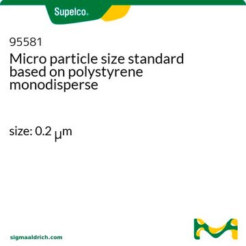 Micro particle size standard based on polystyrene monodisperse size: 0.2 &#956;m