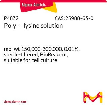 Poly-L-lysine solution mol wt 150,000-300,000, 0.01%, sterile-filtered, BioReagent, suitable for cell culture