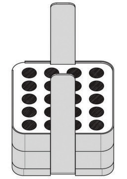 Adapter for Eppendorf&#174; A-4-81 Rotor holds 20 x 1.5 - 2.0 mL reaction vessels, for 500 mL rectangular buckets, pack of 2&#160;ea