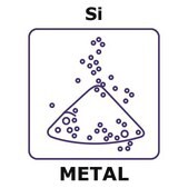 Silicon powder, max. particle size 150 micron, weight 500&#160;g, purity 97.5%