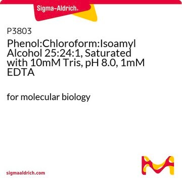 Phenol:Chloroform:Isoamyl Alcohol 25:24:1, Saturated with 10mM Tris, pH 8.0, 1mM EDTA for molecular biology