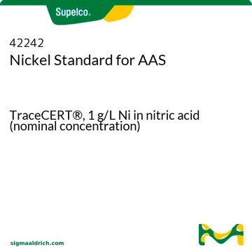 Nickel Standard for AAS TraceCERT&#174;, 1&#160;g/L Ni in nitric acid (nominal concentration)