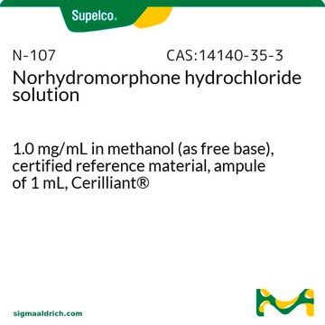 Norhydromorphone hydrochloride solution 1.0&#160;mg/mL in methanol (as free base), certified reference material, ampule of 1&#160;mL, Cerilliant&#174;