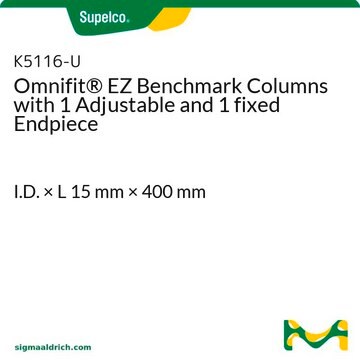 Omnifit&#174; EZ Benchmark Columns with 1 Adjustable and 1 fixed Endpiece I.D. × L 15&#160;mm × 400&#160;mm