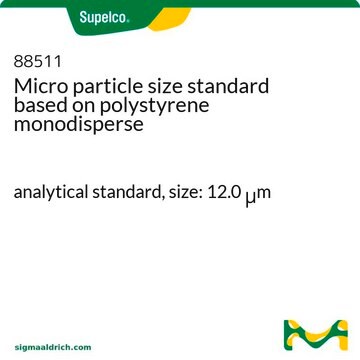 Micro particle size standard based on polystyrene monodisperse analytical standard, size: 12.0 &#956;m