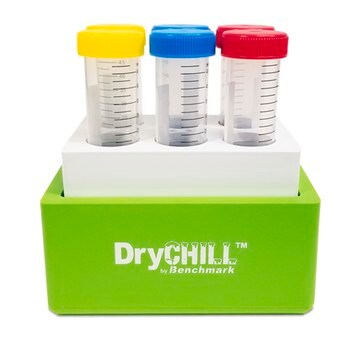 Benchmark DryChill Ice-free Cooling Block to hold, 12 x 15 mL tubes