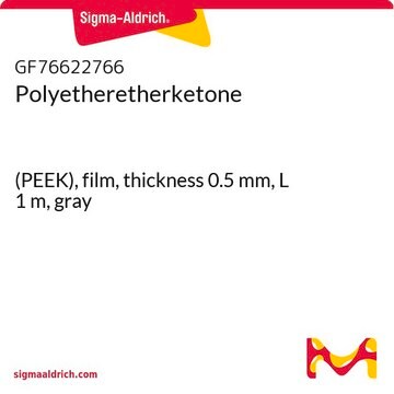 Polyetheretherketone (PEEK), film, thickness 0.5&#160;mm, L 1&#160;m, gray