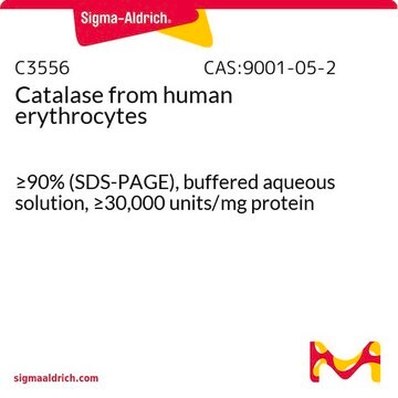 Catalase from human erythrocytes &#8805;90% (SDS-PAGE), buffered aqueous solution, &#8805;30,000&#160;units/mg protein