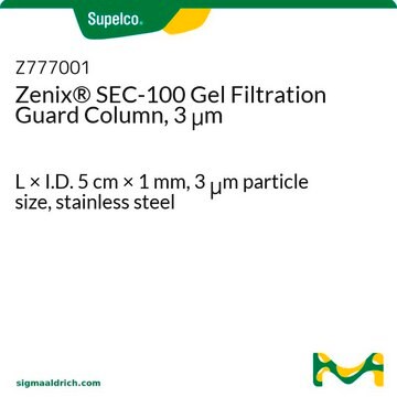 Zenix&#174; SEC-100 Gel Filtration Guard Column, 3 &#956;m L × I.D. 5&#160;cm × 1&#160;mm, 3&#160;&#956;m particle size, stainless steel