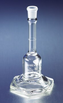 Pyrex&#174; certified and serialized micro volumetric flask, with Pyrex&#174; stopper capacity 25&#160;mL