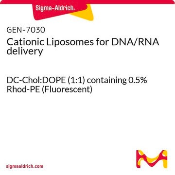 Cationic Liposomes for DNA/RNA delivery DC-Chol:DOPE (1:1) containing 0.5% Rhod-PE (Fluorescent)