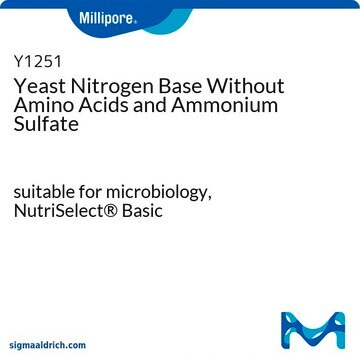 Yeast Nitrogen Base Without Amino Acids and Ammonium Sulfate suitable for microbiology, NutriSelect&#174; Basic