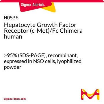 Hepatocyte Growth Factor Receptor (c-Met)/Fc Chimera human &gt;95% (SDS-PAGE), recombinant, expressed in NSO cells, lyophilized powder