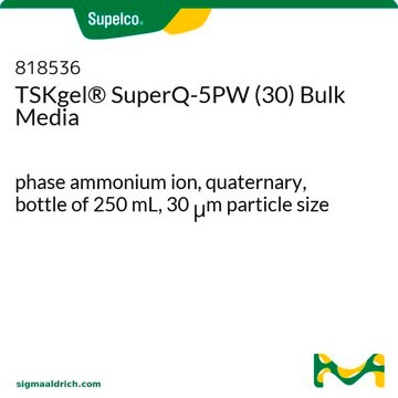 TSKgel&#174; SuperQ-5PW (30) Bulk Media bottle of 250&#160;mL, phase ammonium ion, quaternary, 30&#160;&#956;m particle size