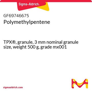 Polymethylpentene TPX&#174;, granule, 3&#160;mm nominal granule size, weight 500&#160;g, grade mx001