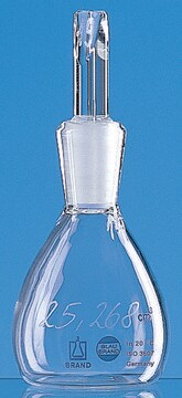 BRAND&#174; BLAUBRAND&#174; density bottle, Gay-Lussac pattern, calibrated capacity 50&#160;mL, borosilicate glass