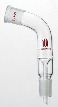 Synthware&#8482; distilling adapter with 105 degree bend top joint: ST/NS 14/20, bottom joint: ST/NS 14/20