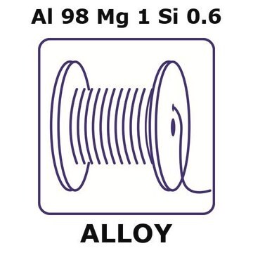 Aluminum-magnesium-silicon alloy, Al98Mg1Si0.6 100m wire, 0.05mm diameter, as drawn