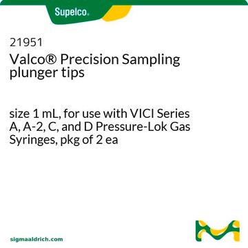 Valco&#174; Precision Sampling plunger tips size 1&#160;mL, for use with VICI Series A, A-2, C, and D Pressure-Lok Gas Syringes, pkg of 2&#160;ea