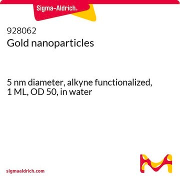 Gold nanoparticles 5&#160;nm diameter, alkyne functionalized, 1 ML, OD 50, in water