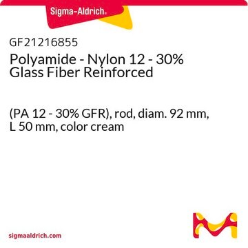 Polyamide - Nylon 12 - 30% Glass Fiber Reinforced (PA 12 - 30% GFR), rod, diam. 92&#160;mm, L 50&#160;mm, color cream