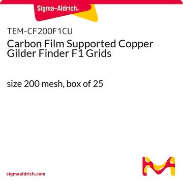 Carbon Film Supported Copper Gilder Finder F1 Grids size 200&#160;mesh, box of 25