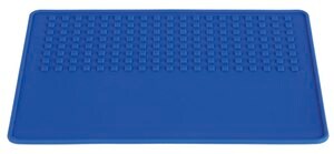 Reversable Silicone lab mat One gridded side, L × W × thickness 14.9&#160;in. × 12&#160;in. × 0.1&#160;in., blue